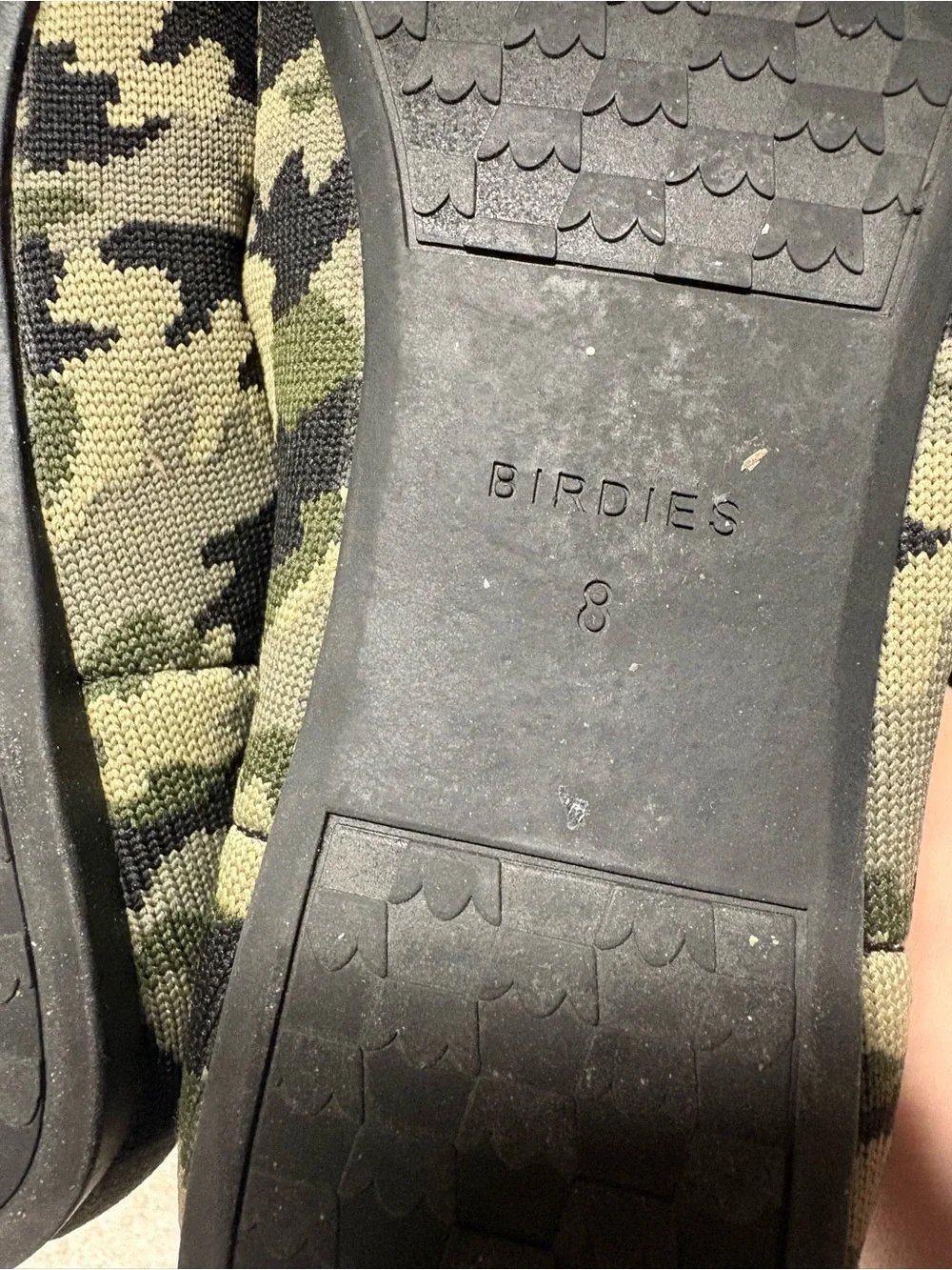 Birdies flats Judy Blackbird camouflage point toe slipon shoes women’s size 8
